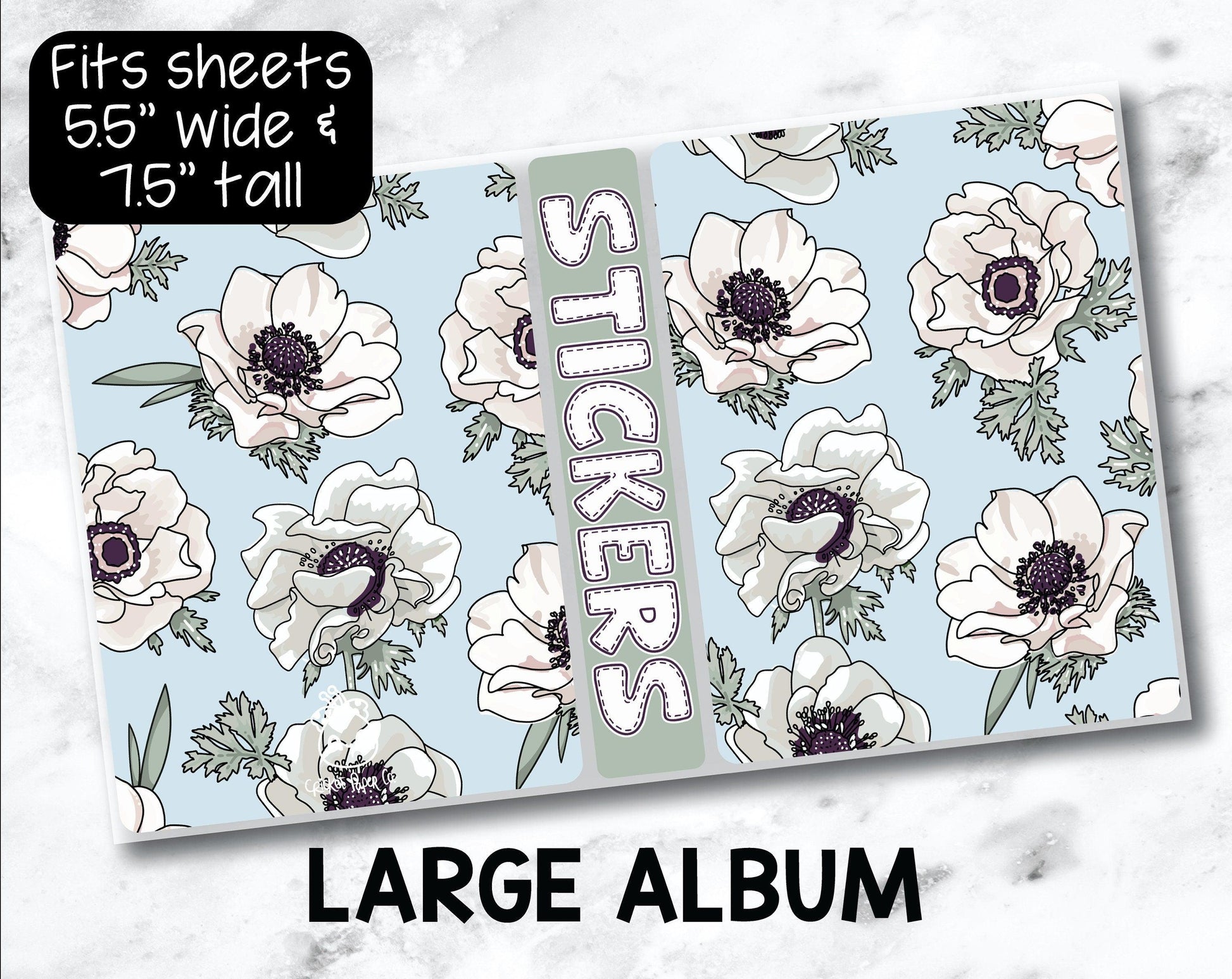 Large Sticker Storage Album - Muted Floral-Cricket Paper Co.