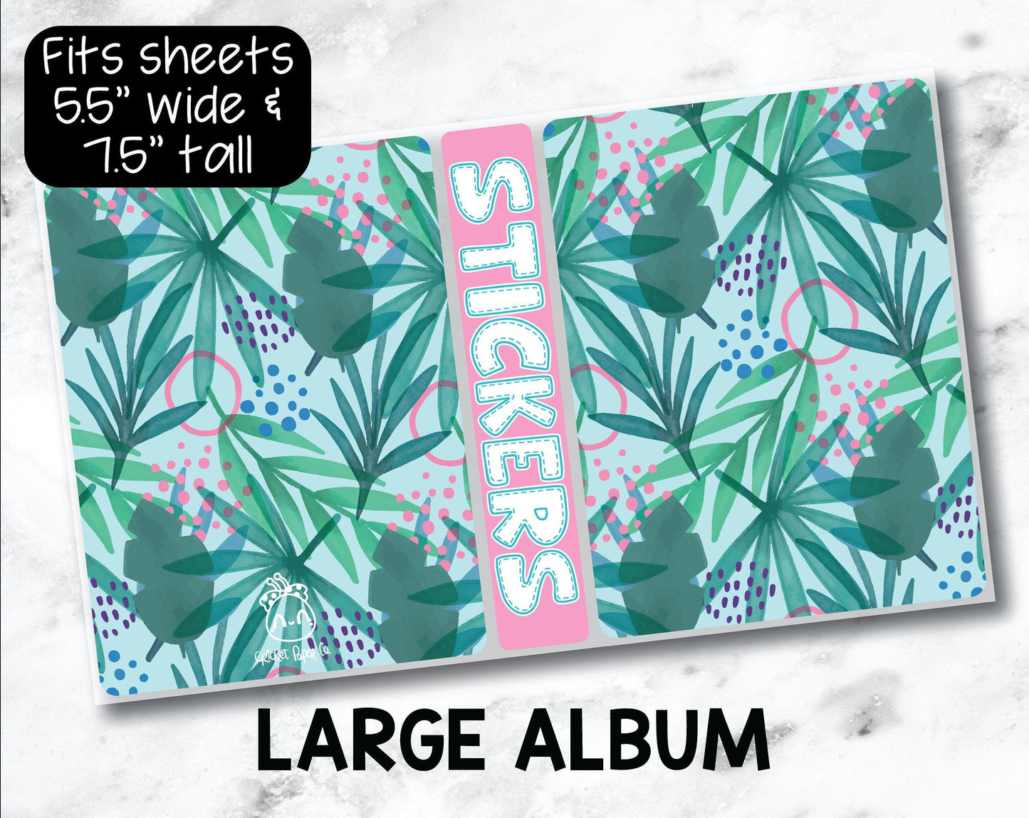 Large Sticker Storage Album - Tropics-Cricket Paper Co.
