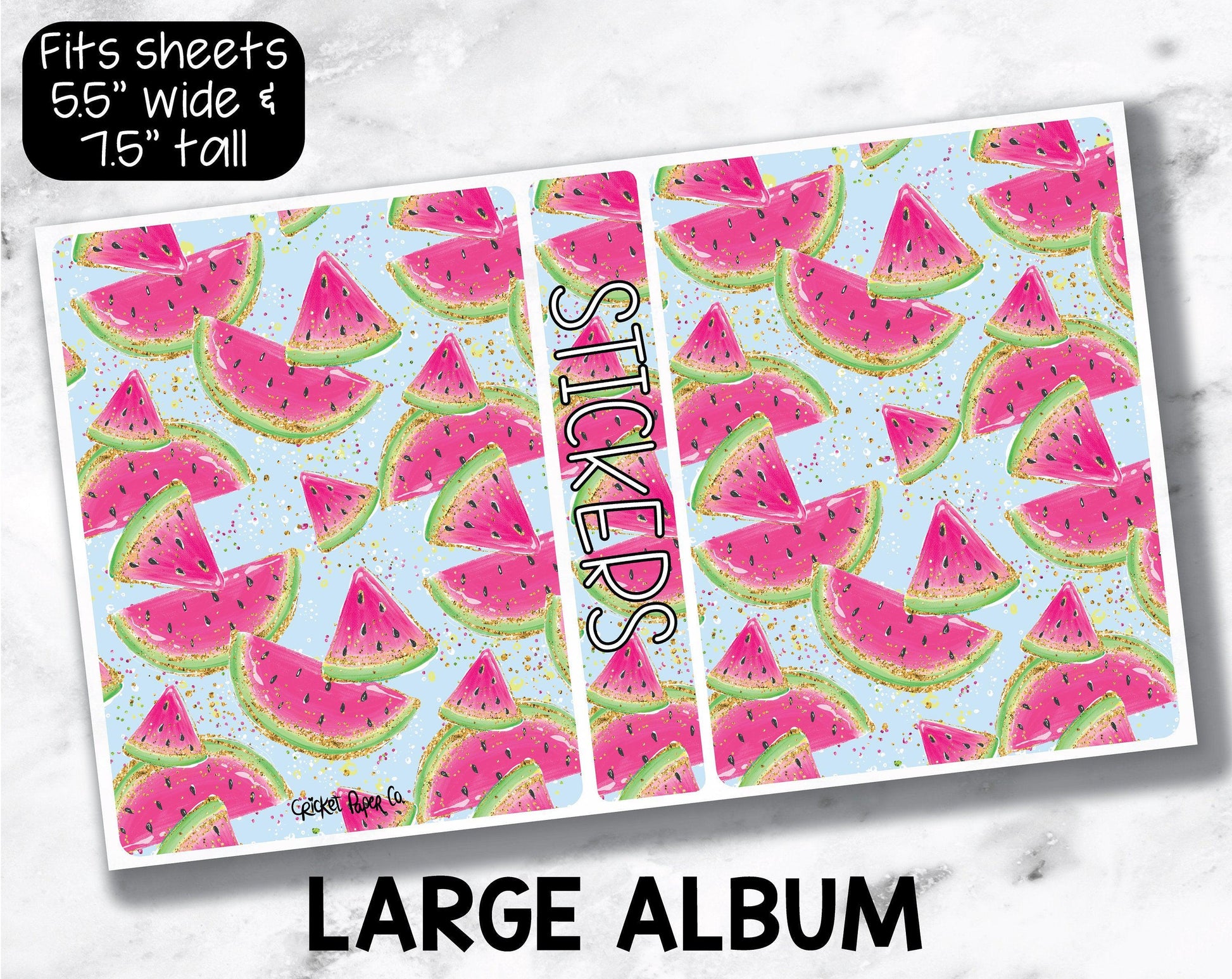 Large Sticker Storage Album - Watermelon-Cricket Paper Co.
