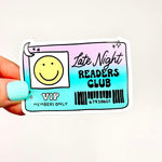 Late Night Reader's Club - Bookish Vinyl Sticker-Cricket Paper Co.
