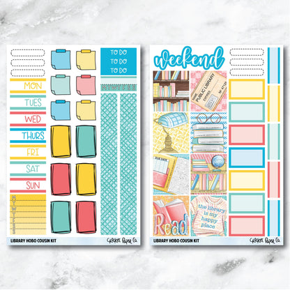 Library HOBONICHI COUSIN Planner Stickers Mini Kit-Cricket Paper Co.