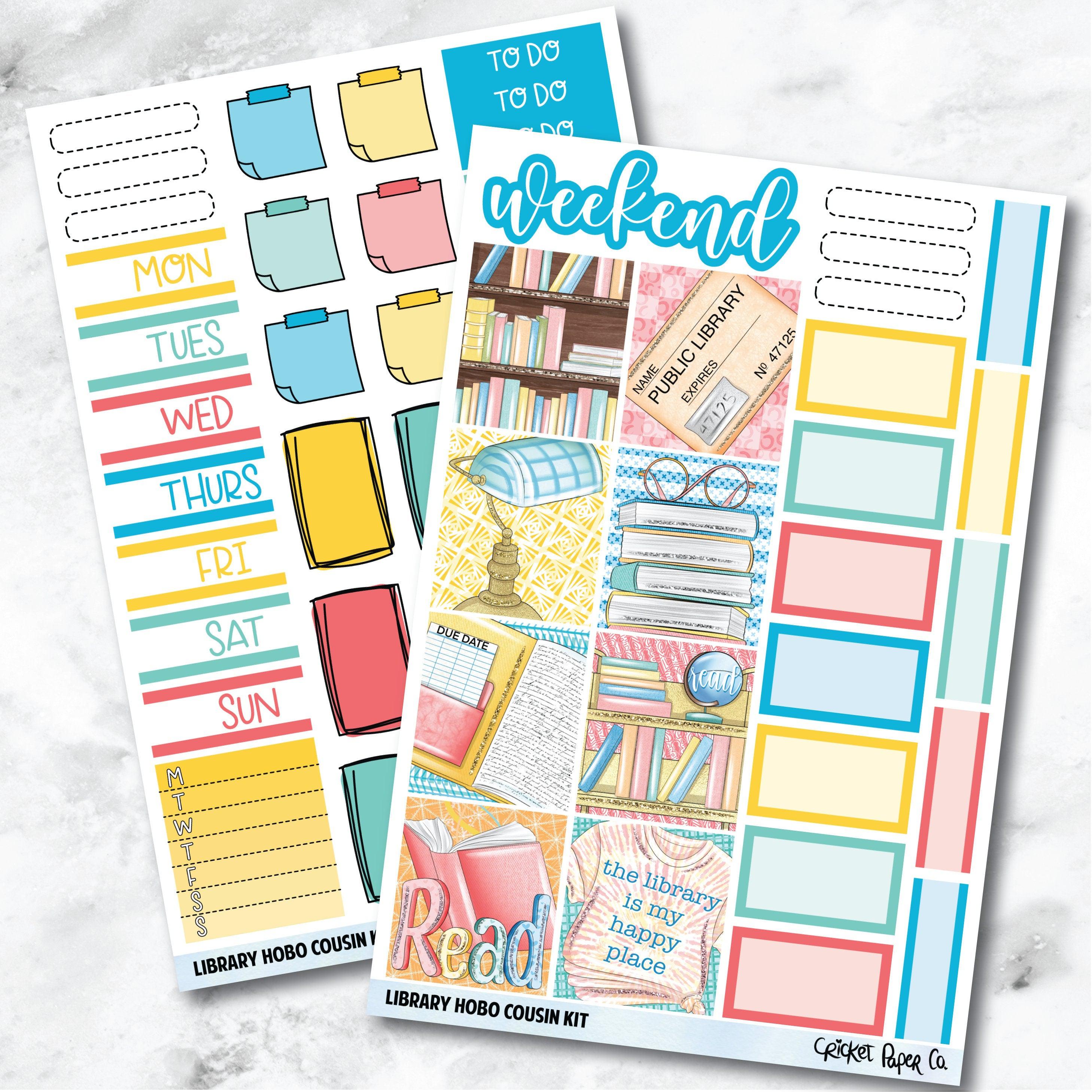 Sticker Mini Library Library HOBONICHI COUSIN Planner Stickers Mini Kit – Cricket Paper Co.