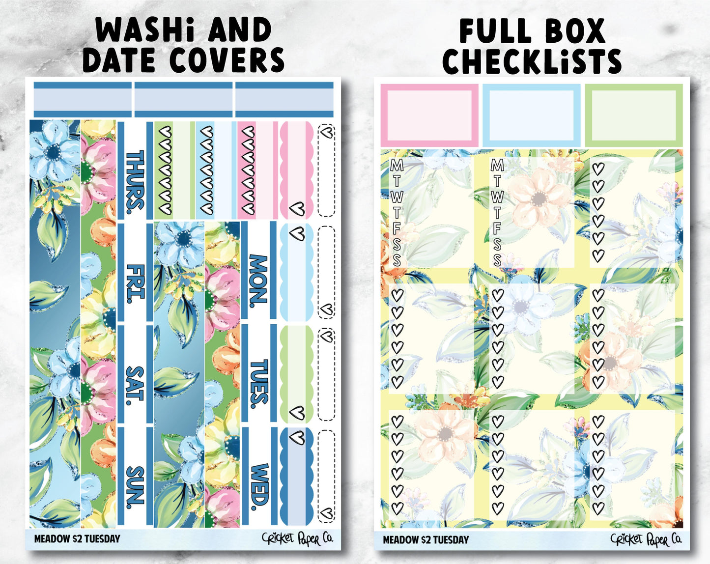 MEADOW Planner Stickers - Full Kit-Cricket Paper Co.