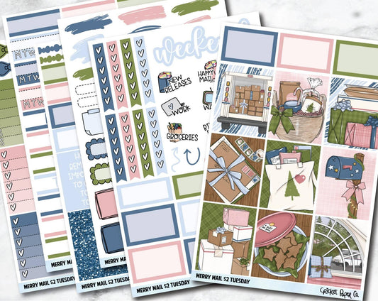 MERRY MAIL Planner Stickers - Full Kit-Cricket Paper Co.