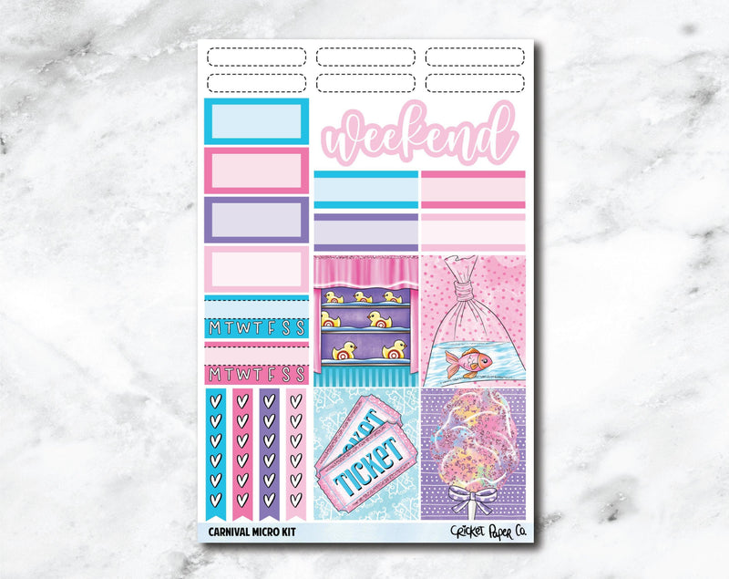 MICRO KIT Planner Stickers - Carnival-Cricket Paper Co.
