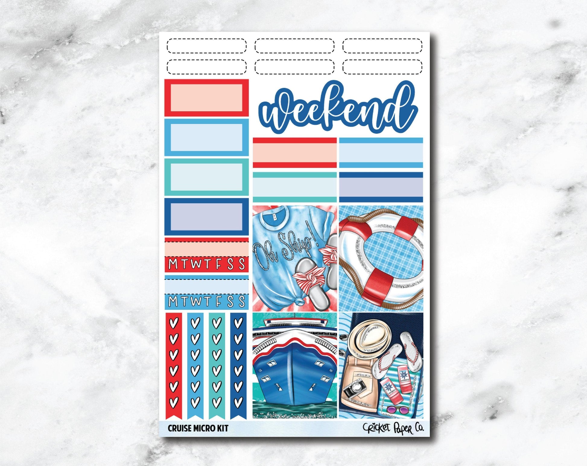 MICRO KIT Planner Stickers - Cruise-Cricket Paper Co.