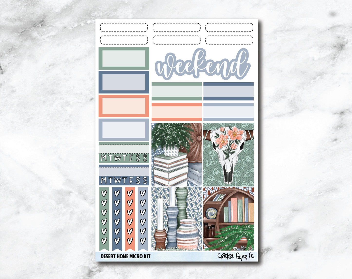 MICRO KIT Planner Stickers - Desert Home-Cricket Paper Co.