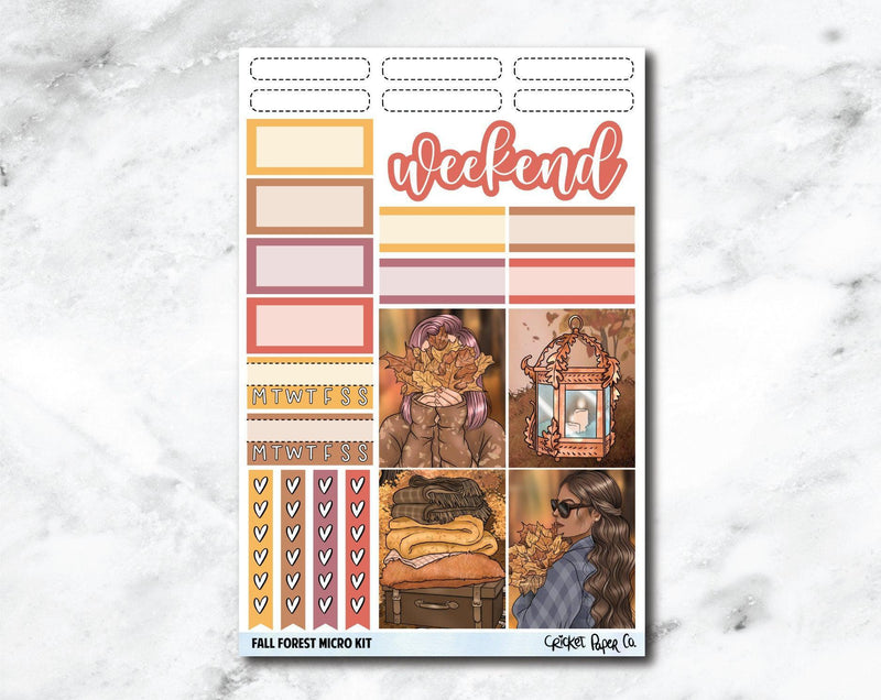 MICRO KIT Planner Stickers - Fall Forest-Cricket Paper Co.