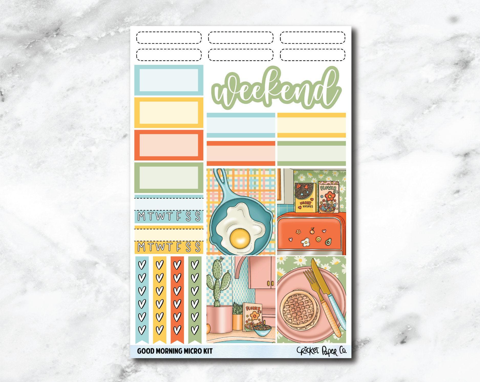 MICRO KIT Planner Stickers - Good Morning-Cricket Paper Co.