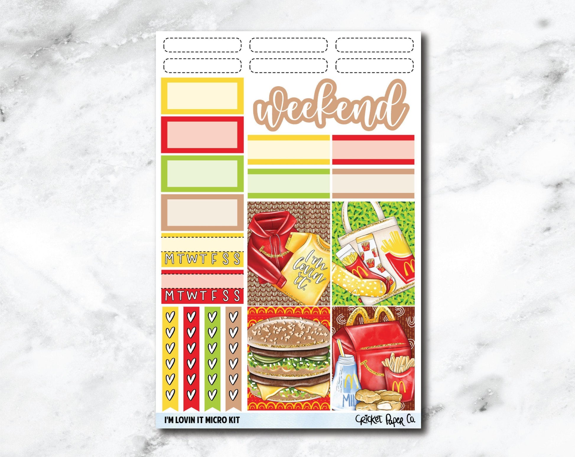 MICRO KIT Planner Stickers - I'm Lovin It-Cricket Paper Co.