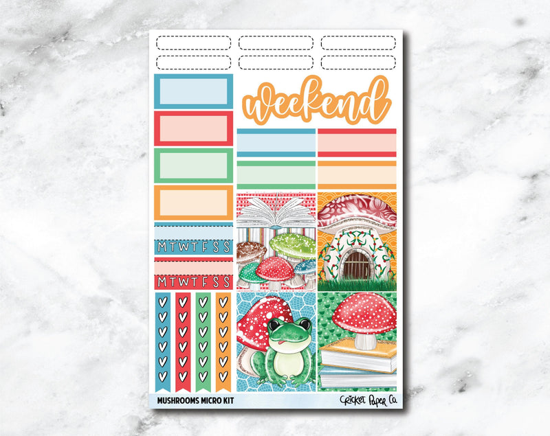 MICRO KIT Planner Stickers - Mushrooms-Cricket Paper Co.