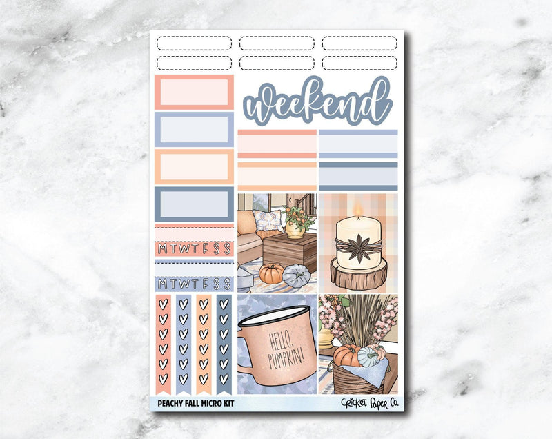 MICRO KIT Planner Stickers - Peachy Fall-Cricket Paper Co.