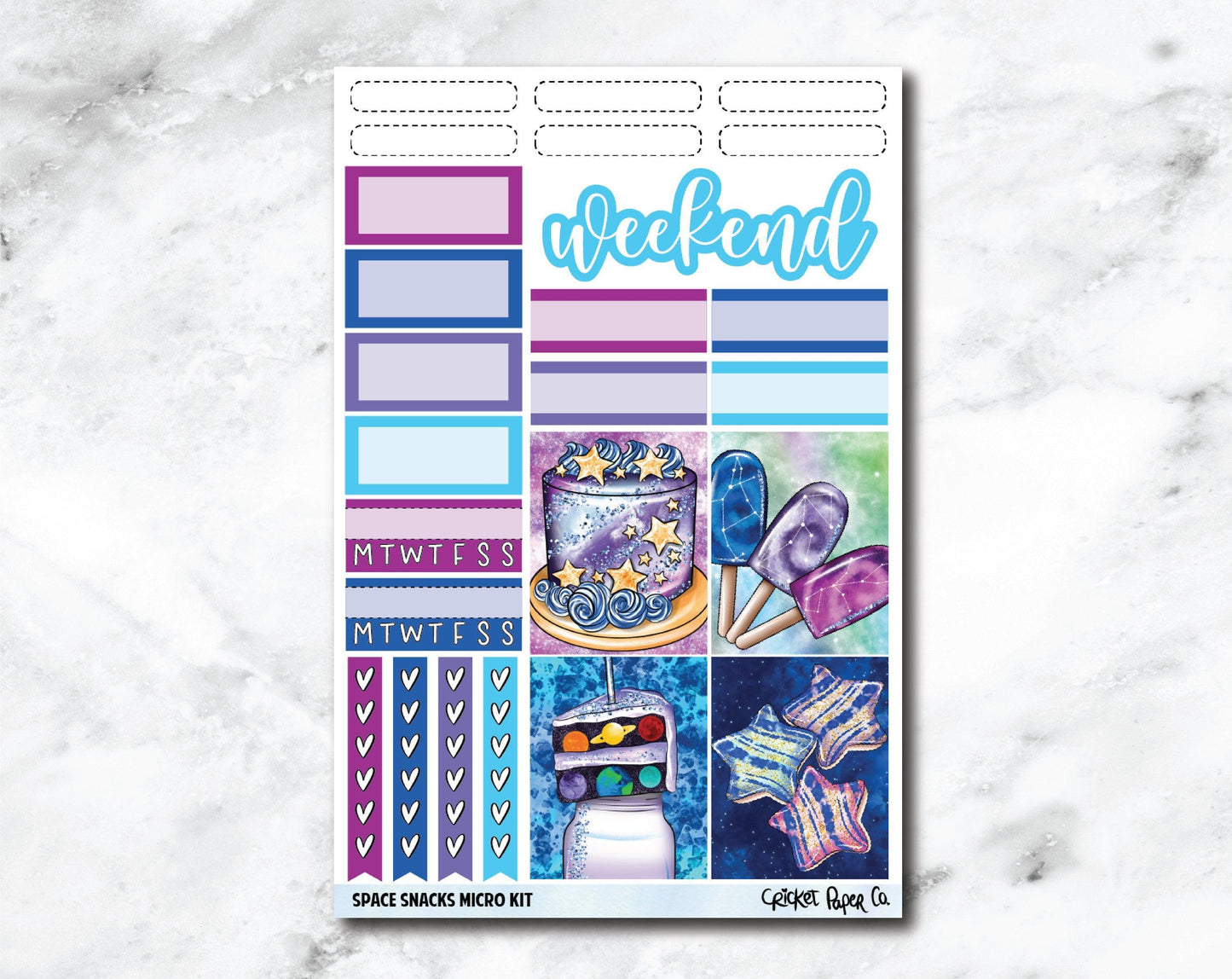 MICRO KIT Planner Stickers - Space Snacks-Cricket Paper Co.
