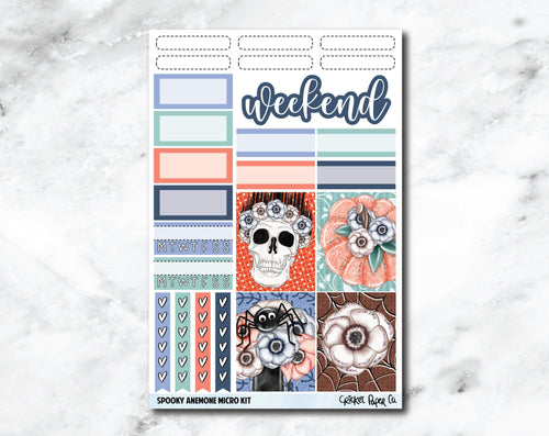 MICRO KIT Planner Stickers - Spooky Anemone-Cricket Paper Co.