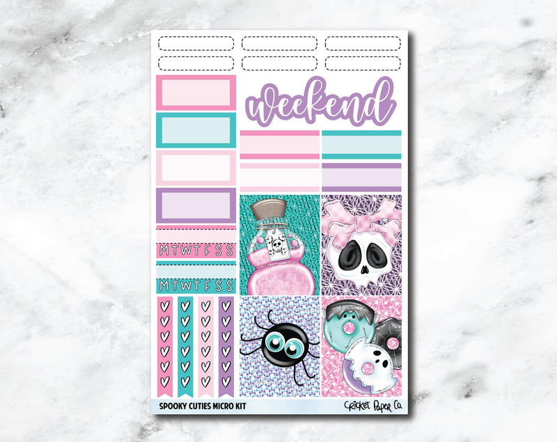 MICRO KIT Planner Stickers - Spooky Cuties-Cricket Paper Co.