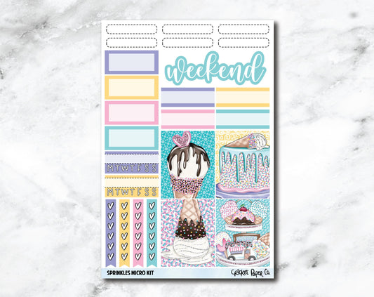 MICRO KIT Planner Stickers - Sprinkles-Cricket Paper Co.