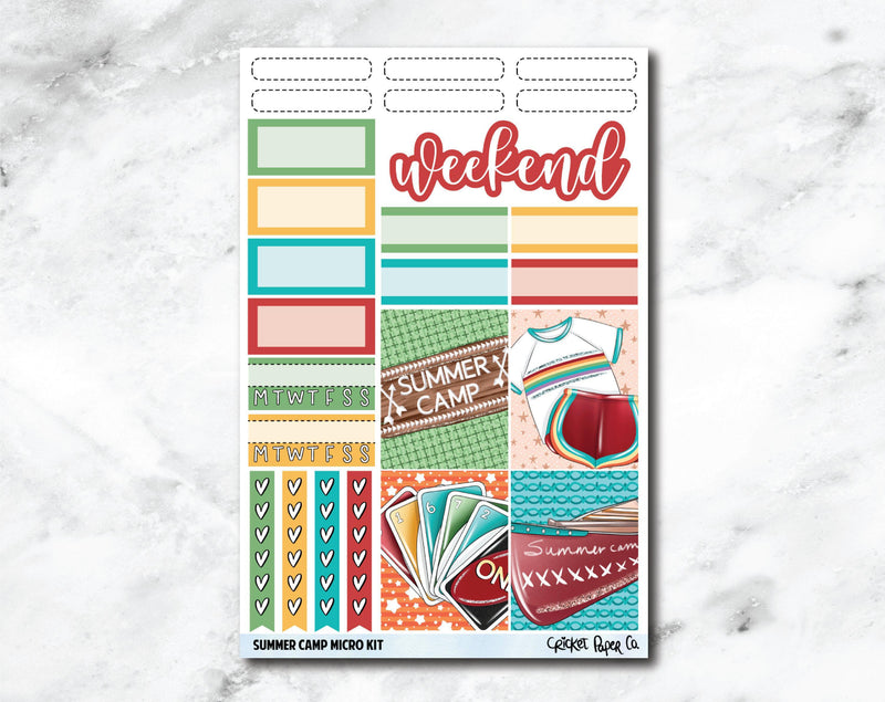 MICRO KIT Planner Stickers - Summer Camp-Cricket Paper Co.