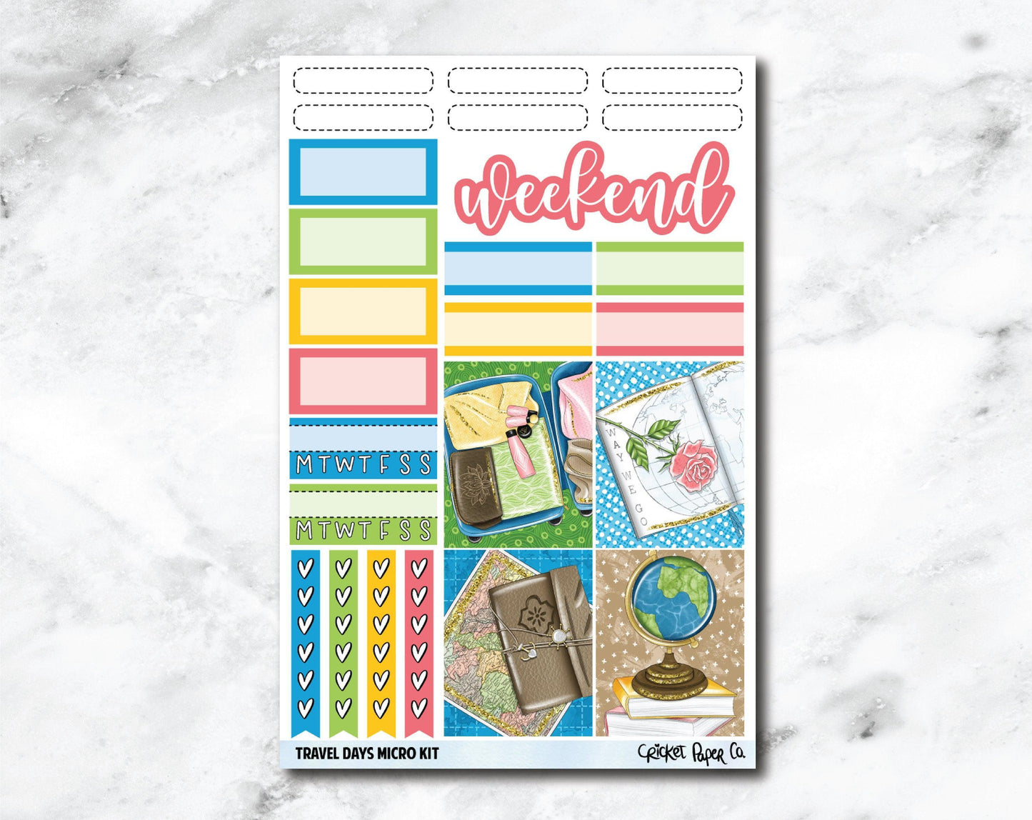 MICRO KIT Planner Stickers - Travel Days-Cricket Paper Co.
