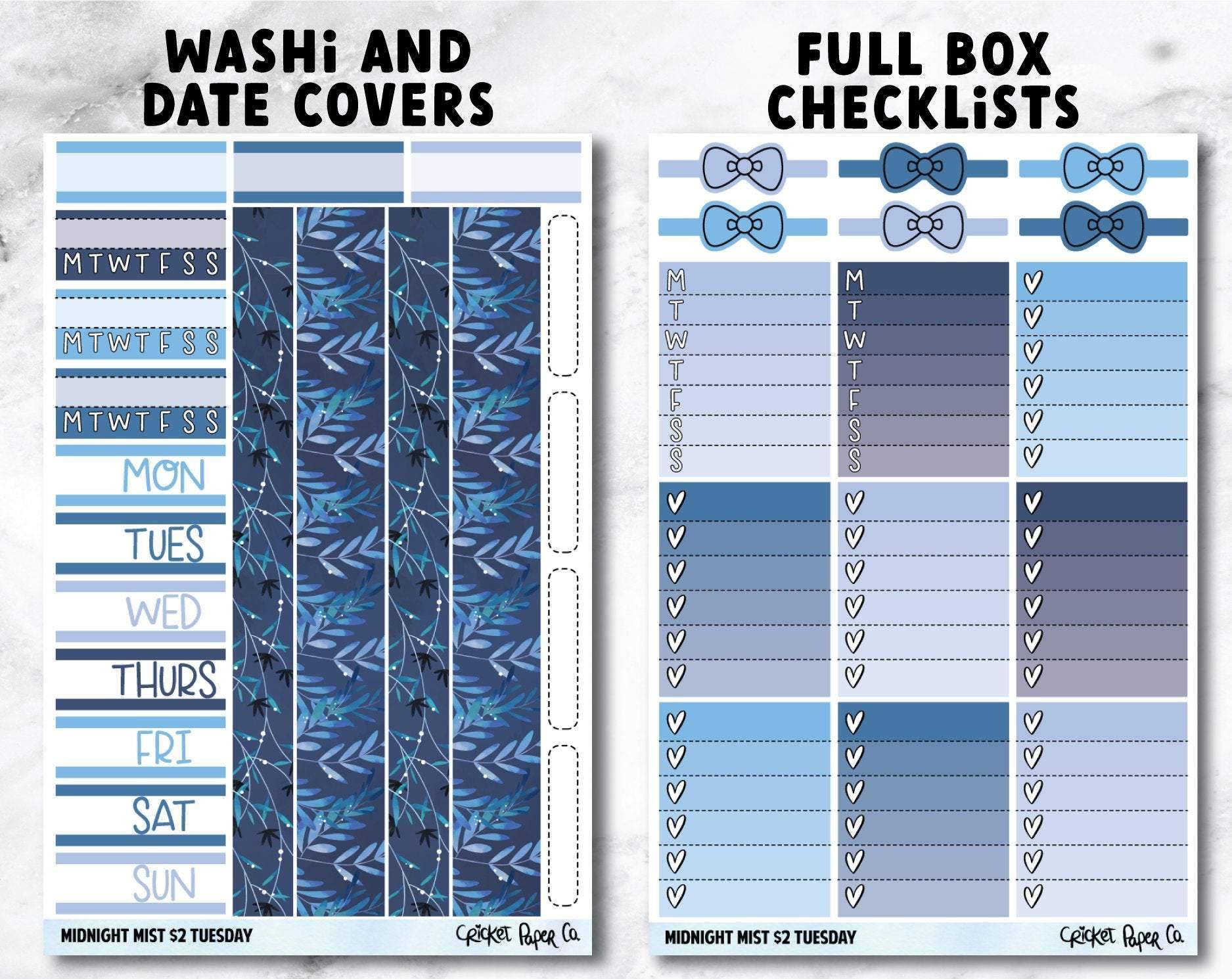 MIDNIGHT MIST Planner Stickers - Full Kit-Cricket Paper Co.