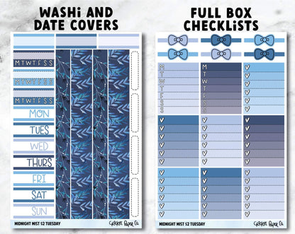 MIDNIGHT MIST Planner Stickers - Full Kit-Cricket Paper Co.