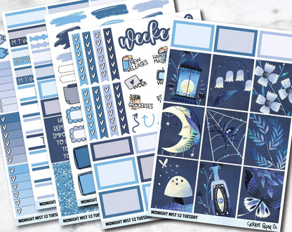 MIDNIGHT MIST Planner Stickers - Full Kit-Cricket Paper Co.