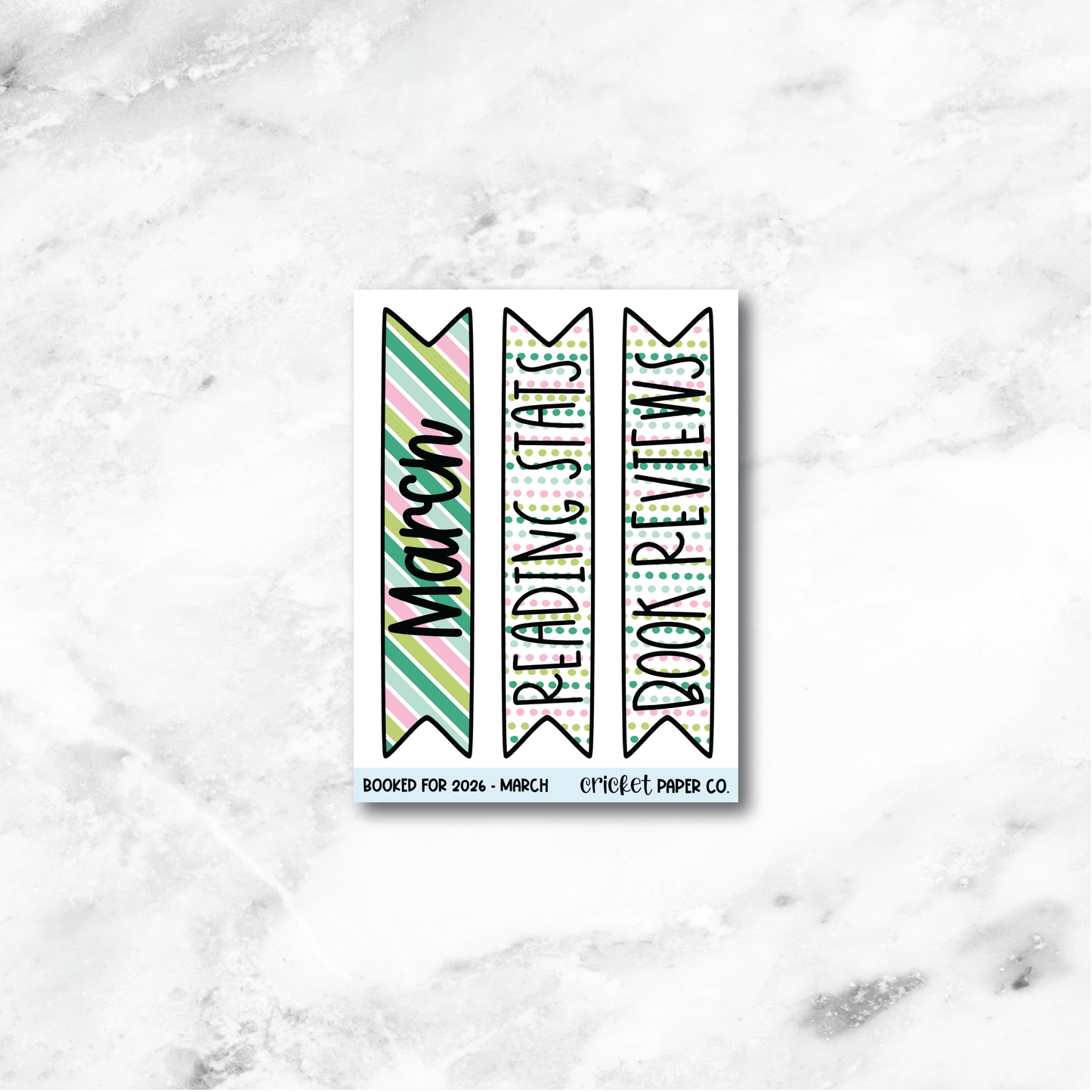 Book and Reading Journal Stickers - March