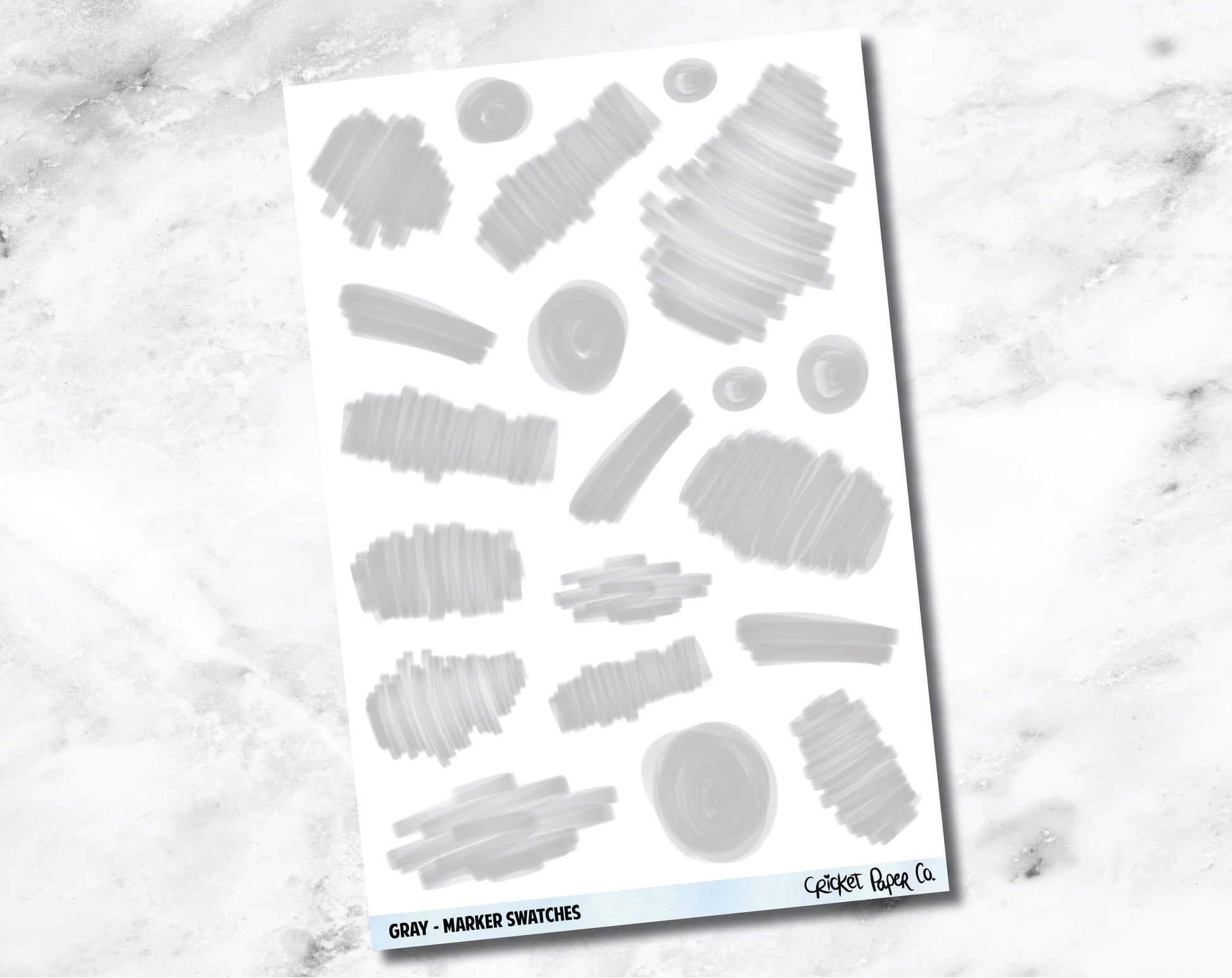 Marker Swatches Planner Stickers - Gray-Cricket Paper Co.