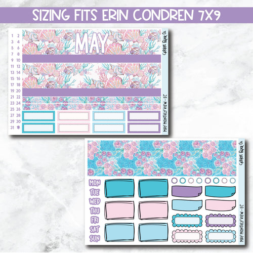 May Monthly View Planner Sticker Kit for 7x9 Planners-Cricket Paper Co.