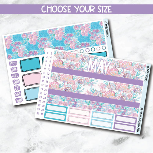 May Monthly View Planner Sticker Kit for 7x9 Planners-Cricket Paper Co.