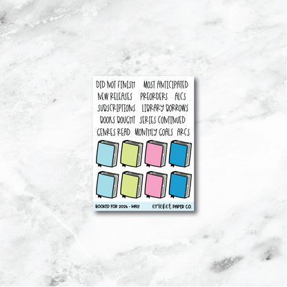 Book and Reading Journal Stickers - May