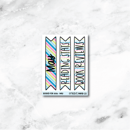Book and Reading Journal Stickers - May