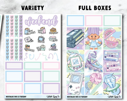 NOSTALGIC 90s Planner Stickers - Full Kit-Cricket Paper Co.