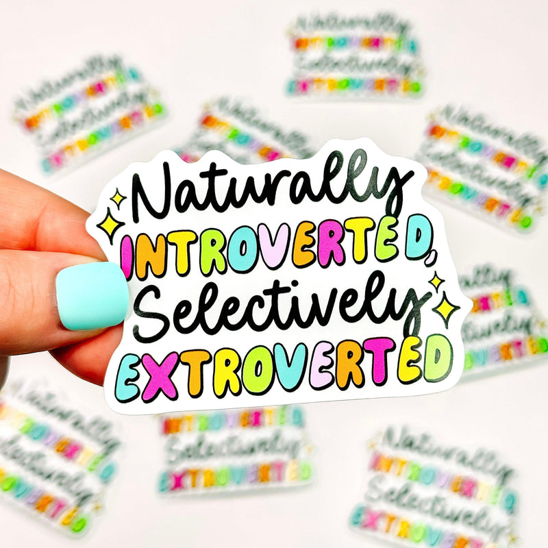 Naturally Introverted - Decorative Vinyl Sticker-Cricket Paper Co.