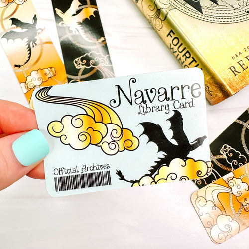 Navarre Library Card - Officially Licensed Fourth Wing Vinyl Sticker-Cricket Paper Co.