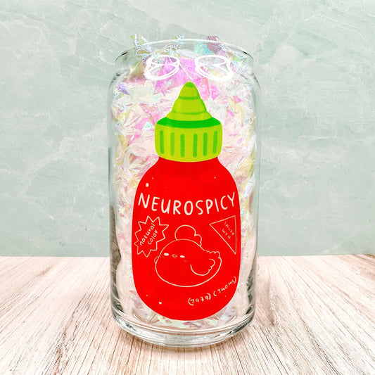 Neurospicy - 16oz Libbey Glass Can Cup-Cricket Paper Co.