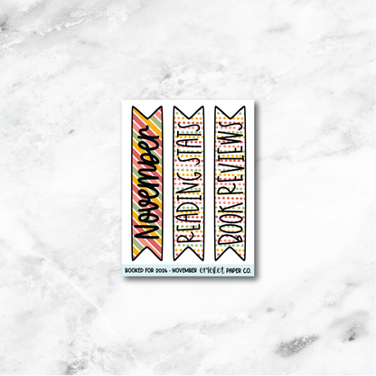 Book and Reading Journal Stickers - November
