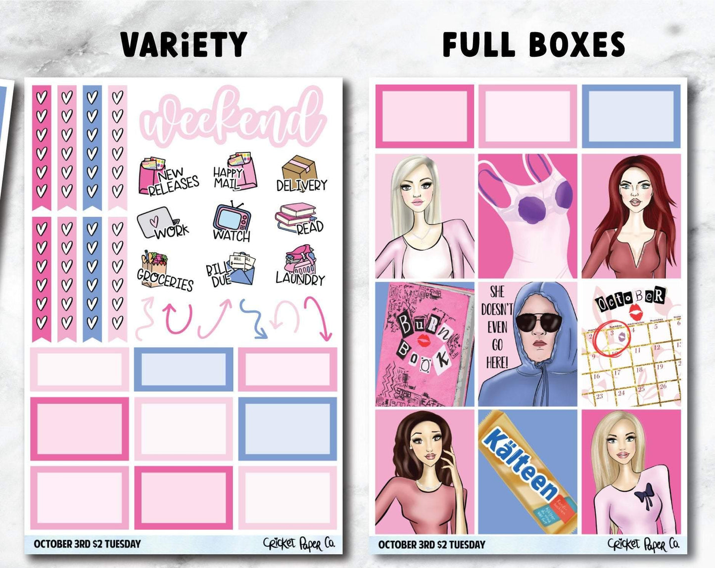 OCTOBER 3RD Planner Stickers - Full Kit-Cricket Paper Co.