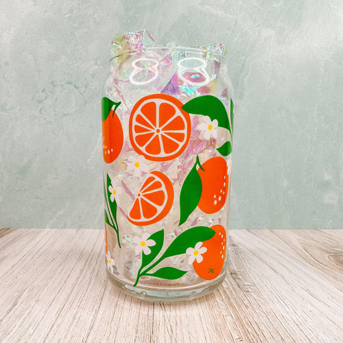 Orange Grove - 16oz Libbey Glass Can Cup-Cricket Paper Co.