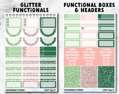 PALM PARADISE Planner Stickers - Full Kit-Cricket Paper Co.