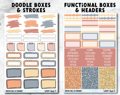 PASTEL FALL Planner Stickers - Full Kit-Cricket Paper Co.