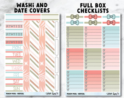 PEACHY POOL Planner Stickers - Full Kit-Cricket Paper Co.