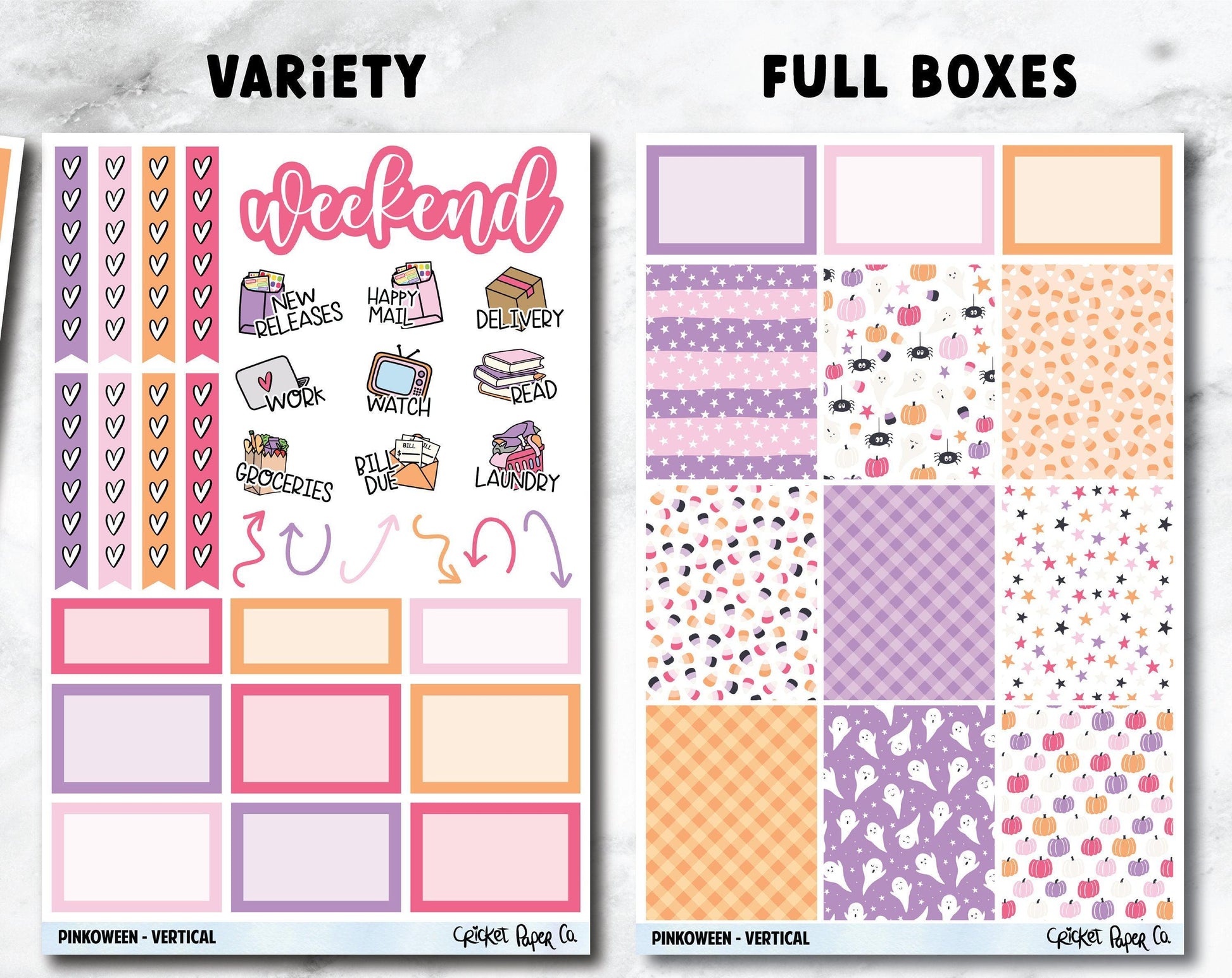 PINKOWEEN Planner Stickers - Full Kit-Cricket Paper Co.