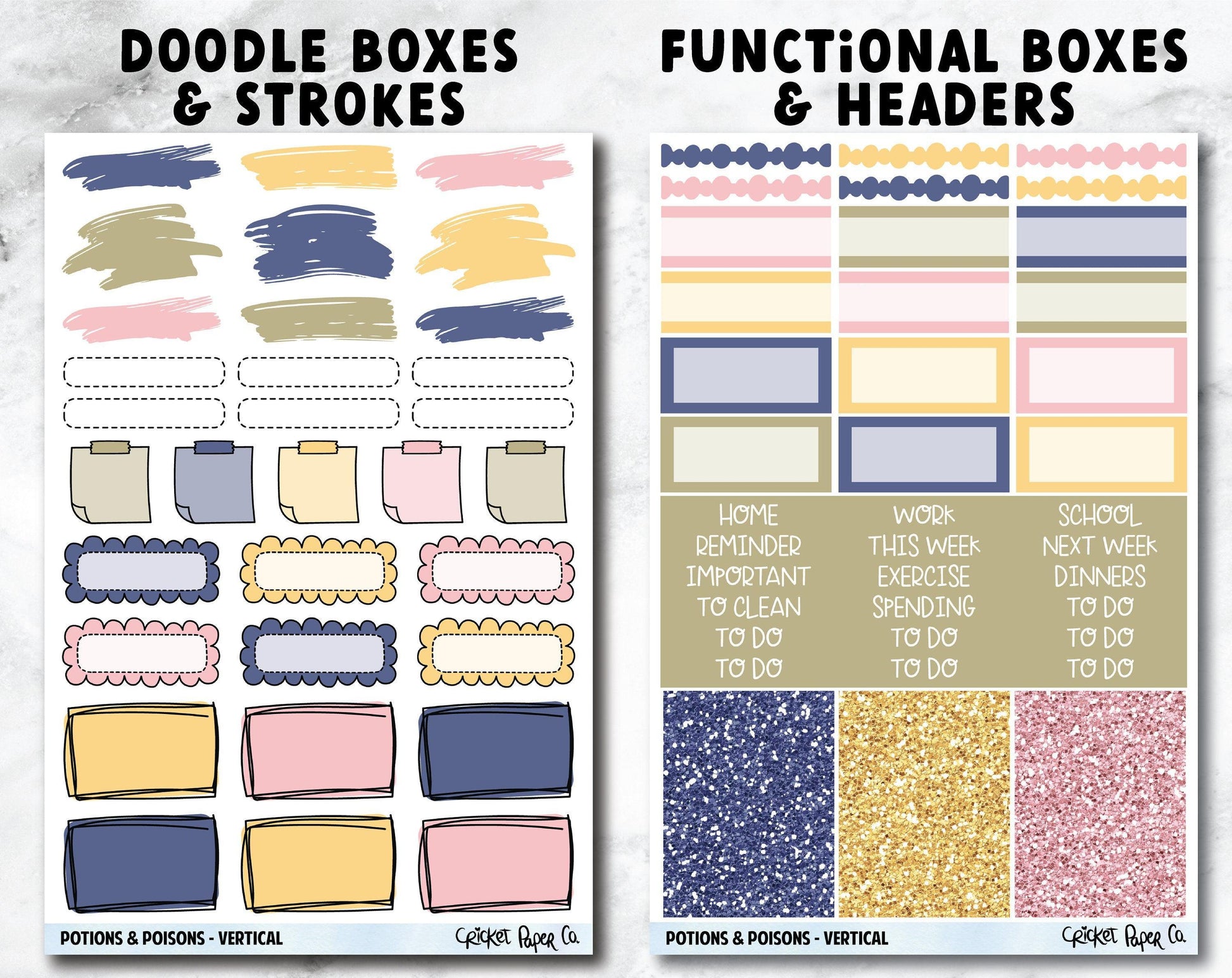 POTIONS & POISONS Planner Stickers - Full Kit-Cricket Paper Co.