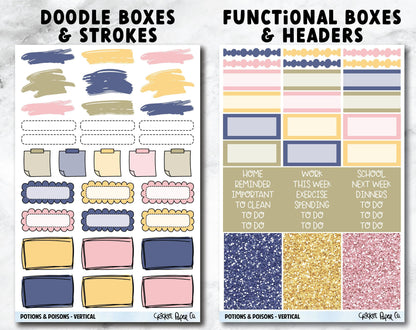 POTIONS & POISONS Planner Stickers - Full Kit-Cricket Paper Co.