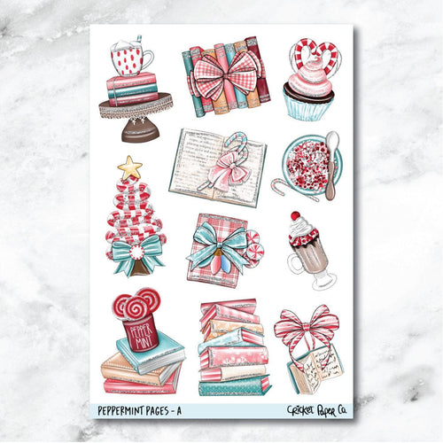 Peppermint Pages Decorative Journaling and Planner Stickers - A-Cricket Paper Co.