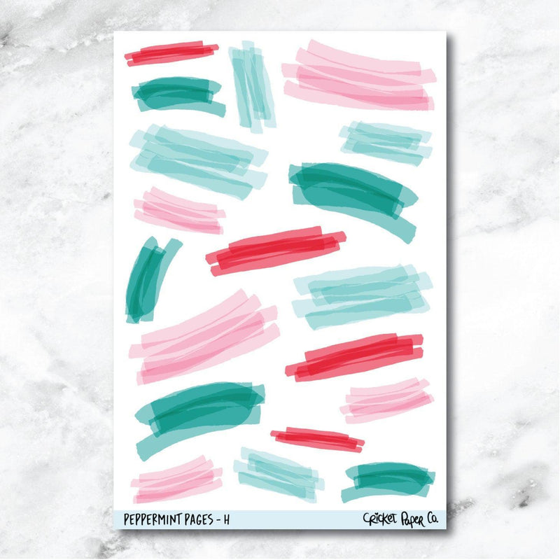 Peppermint Pages Highlighter Swatch Journaling and Planner Stickers - H-Cricket Paper Co.