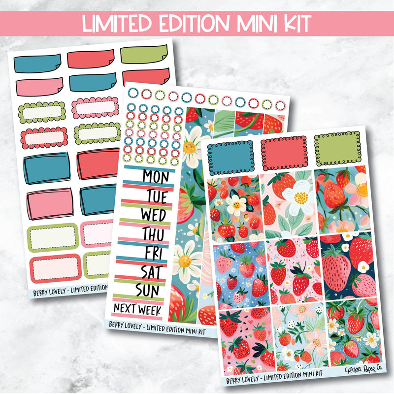 Planner Stickers Limited Edition Mini Kit - Berry Lovely-Cricket Paper Co.