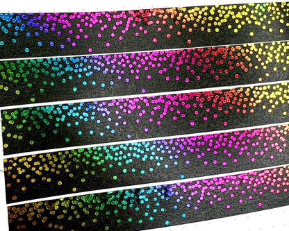 Rainbow Foiled Confetti Washi Tape - Blackout Confetti-Cricket Paper Co.