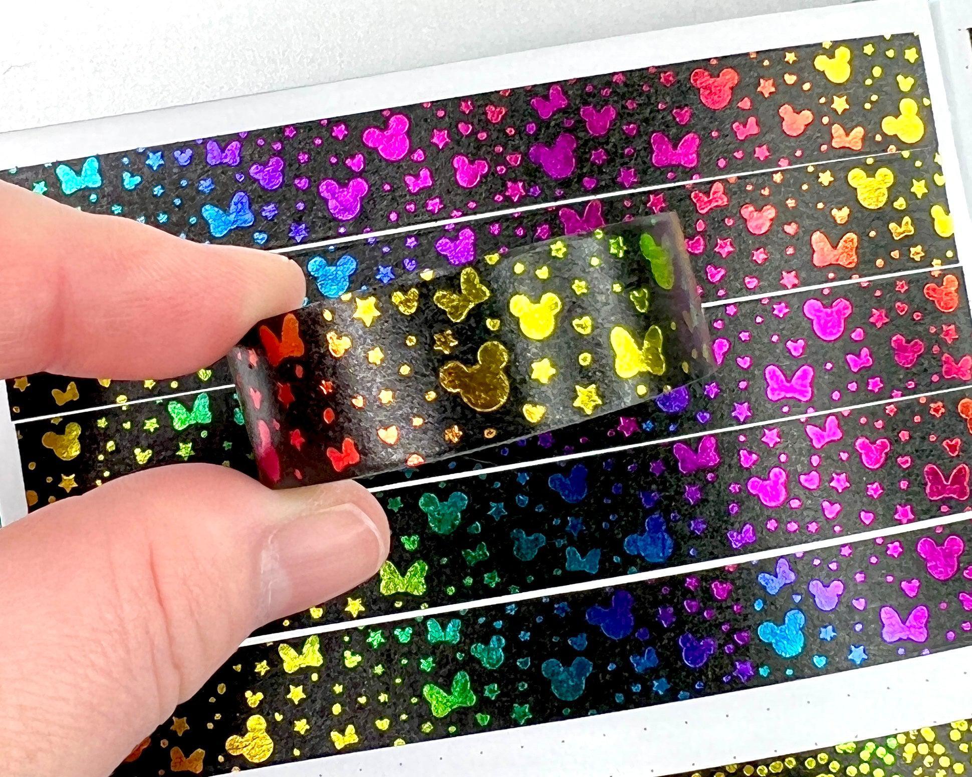 Rainbow Foiled Magical Medley Washi Tape - Blackout Magical Medley-Cricket Paper Co.