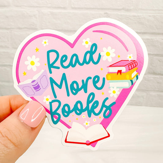 Read More Books Heart - Bookish Vinyl Sticker-Cricket Paper Co.